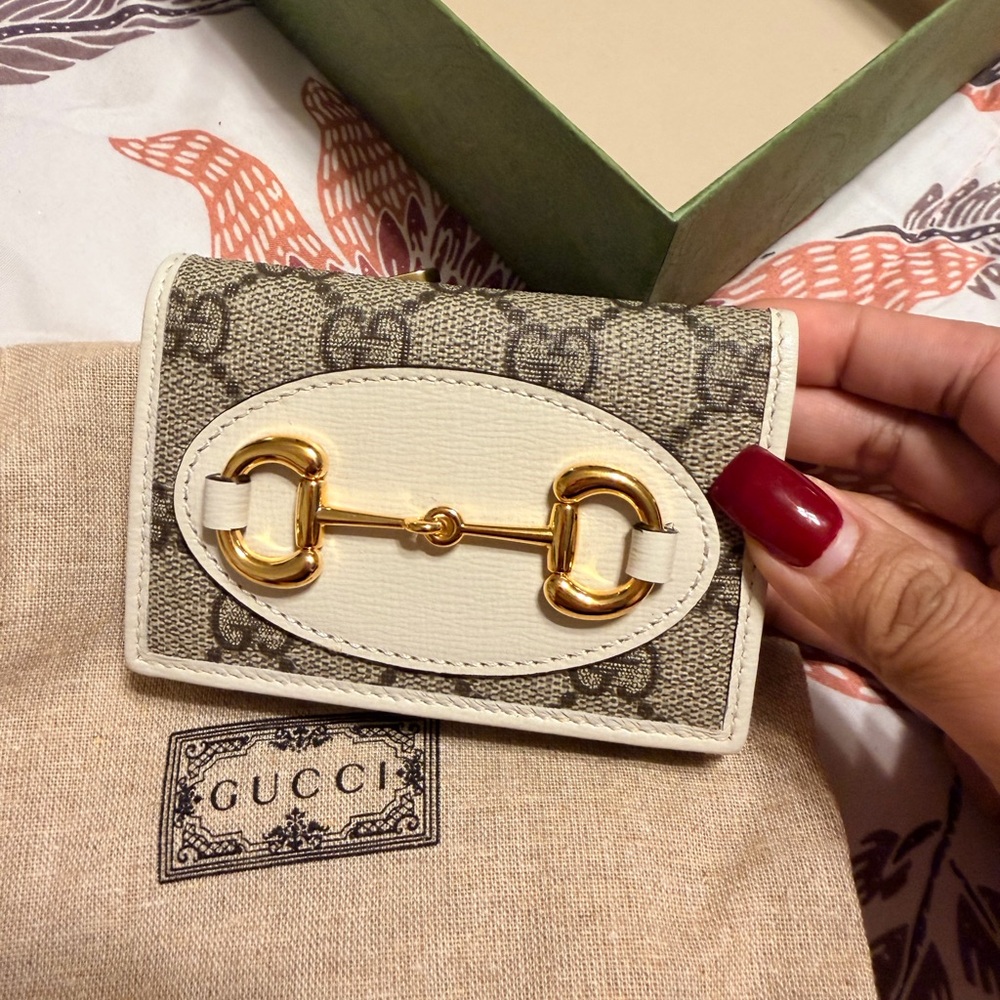 🍃Gucci Horsebit 1955 Tri-Fold compact wallet🤍